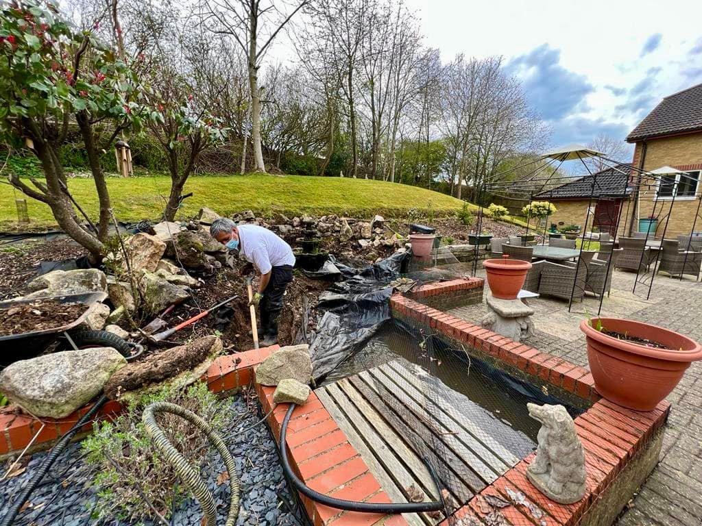 one of our residents doing some gardening