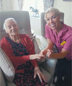 pampering at hazelwood care home
