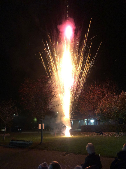 Firework display at Hazelwood Care Home